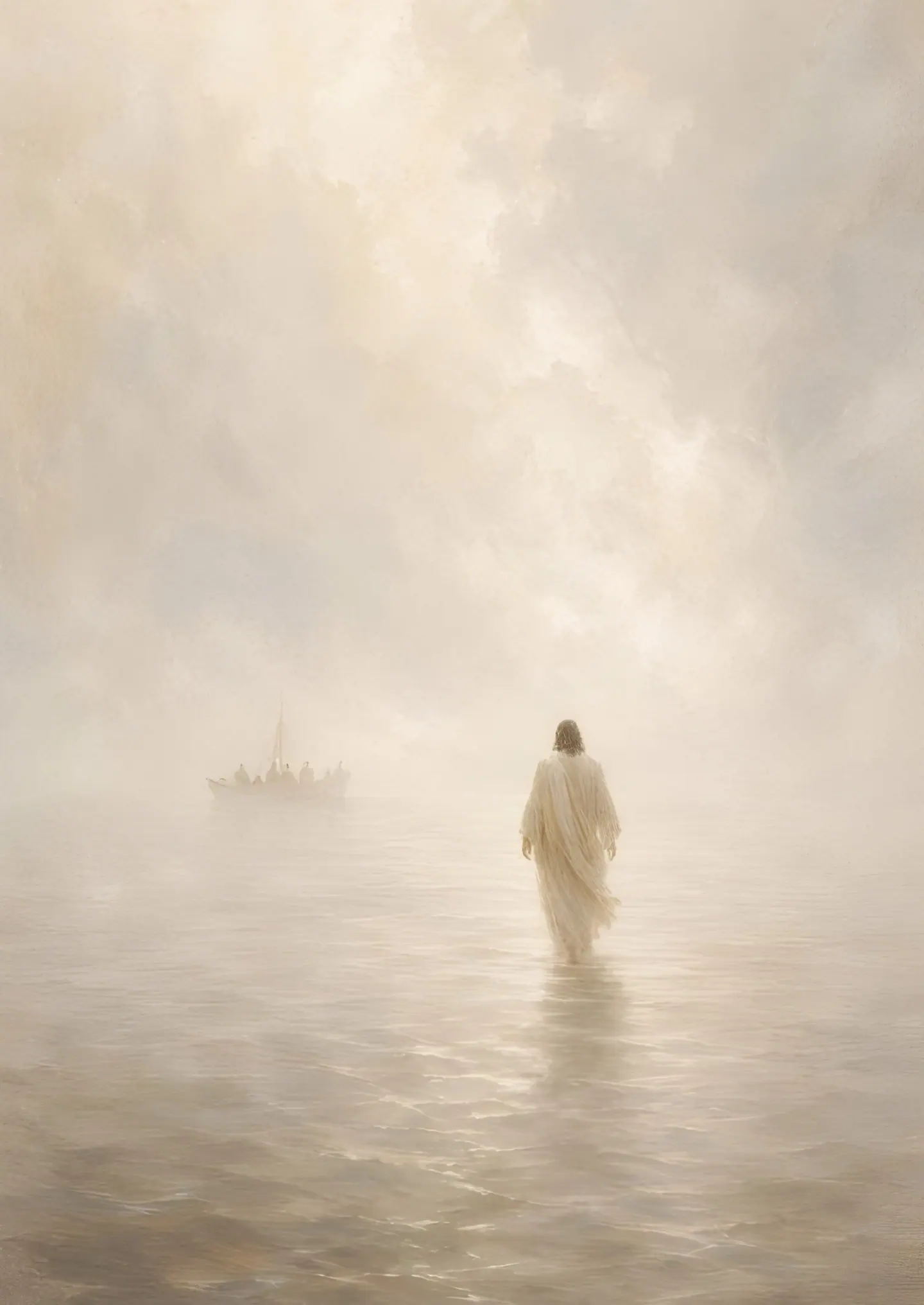 DO NOT FEAR, Mateo 14:32–33. Arte de la serie TAKE HEART de Patmos.