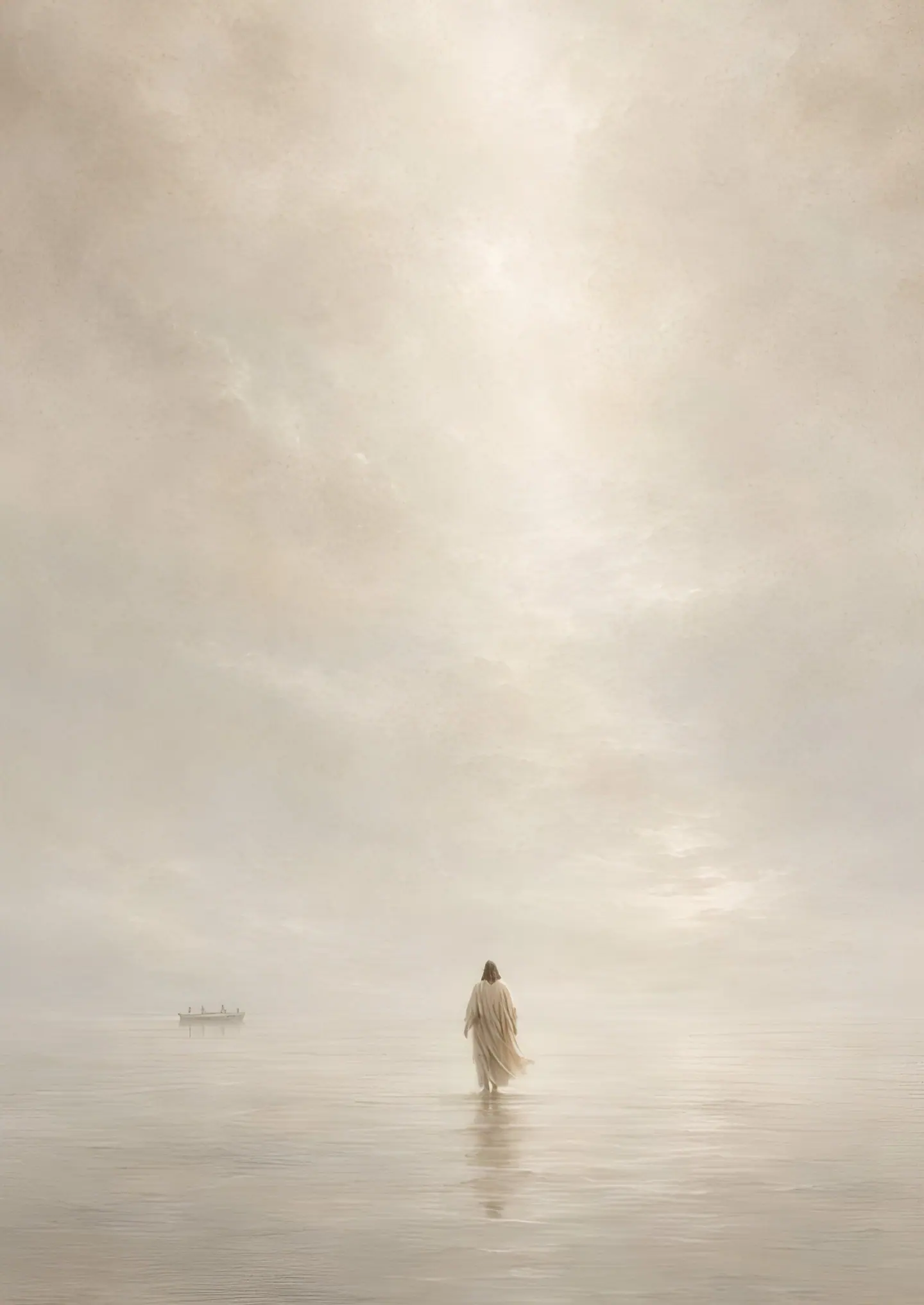 TOWARD YOU, Mateo 14:25. Arte de la serie TAKE HEART de PATMOS.