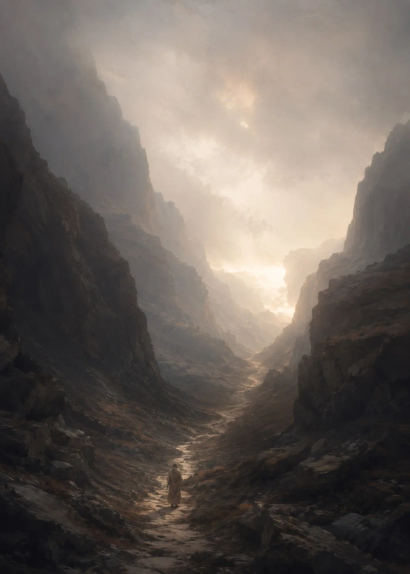 THROUGH THE VALLEY, Salmo 23:4. Arte de la serie WITH YOU de PATMOS.